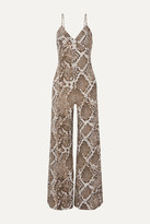 Thumbnail for your product : Norma Kamali Snake-print Stretch-jersey Jumpsuit