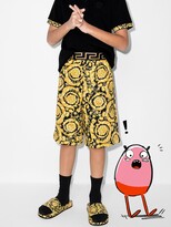 Thumbnail for your product : Versace Children Barocco Kids-print cotton shorts