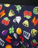 Thumbnail for your product : ASOS Trunks With Fruit Machine Print
