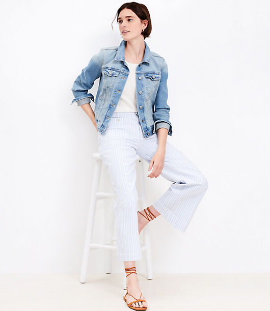 womens denim jacket light wash