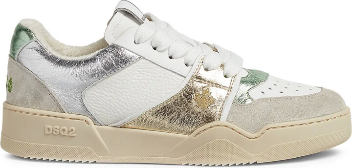 DSQUARED2 Spiker leather sneakers
