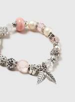 Thumbnail for your product : Evans Pink Pretty Bead Bracelet