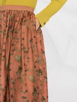 Thumbnail for your product : UMA WANG Foliage-Print Flared Skirt