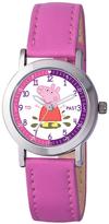 Thumbnail for your product : Peppa Pig Time Teacher Pink PU Strap Girls Watch