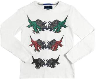 Myths Dinosaurs Print Cotton Interlock T-Shirt