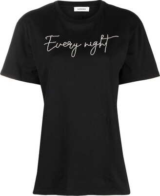 Sandro Every Night embellished T-shirt