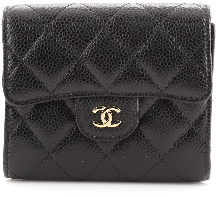 Chanel CC Compact Classic Flap Wallet Quilted Caviar - ShopStyle