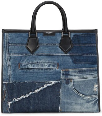 Dolce & Gabbana Patchwork-Design Denim Tote Bag
