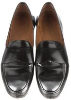 Thumbnail for your product : Jil Sander Leather Round-Toe Loafers