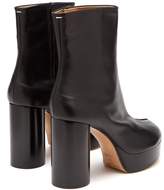 Thumbnail for your product : Maison Margiela Tabi Split Toe Leather Platform Boots - Womens - Black