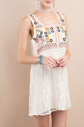 Easel Dotted Lace Dress