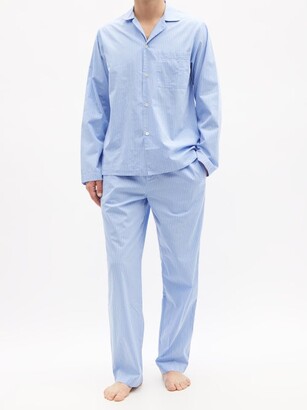 Tekla Striped Organic-cotton Pyjama Trousers - Blue White