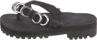 Linder Rubber Slides Black Crossover Straps | Linder Rubber Slides in Black, Women's 10