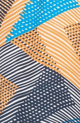 Chaus Women's Split Sleeve Basket Weave Print Blouse