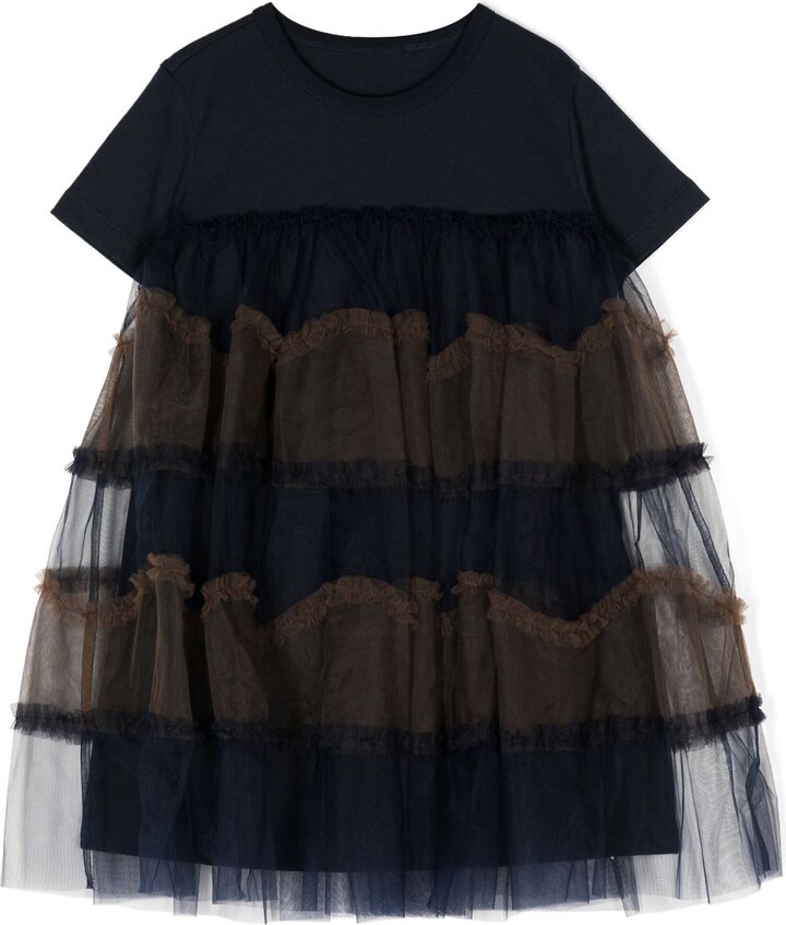 jnby by JNBY Knit Mesh Patched Dress - ShopStyle