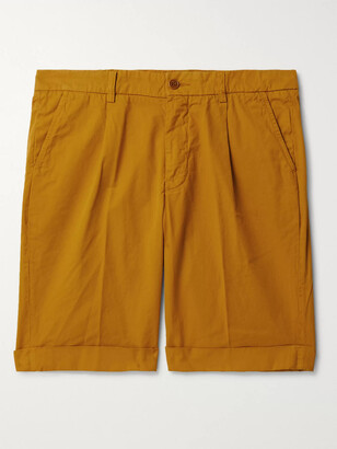 Aspesi Slim-Fit Pleated Cotton-Twill Chino Shorts