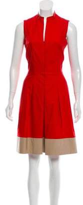 Akris Knee-Length Colorblock Dress