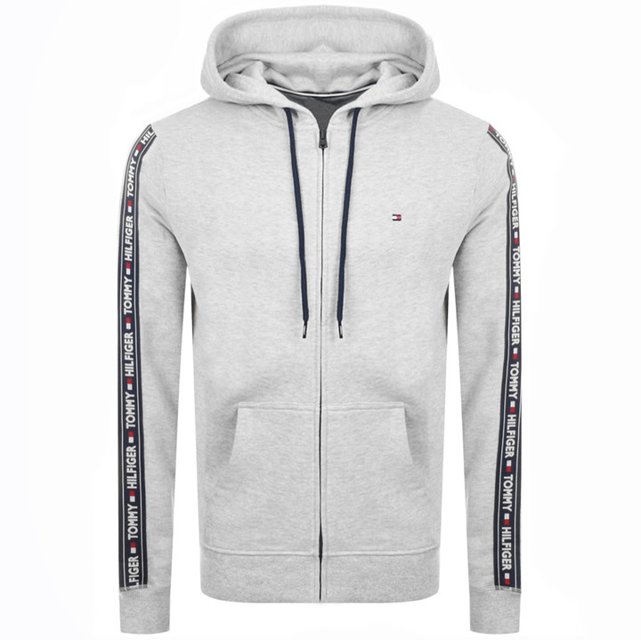 tommy hilfiger grey zip hoodie