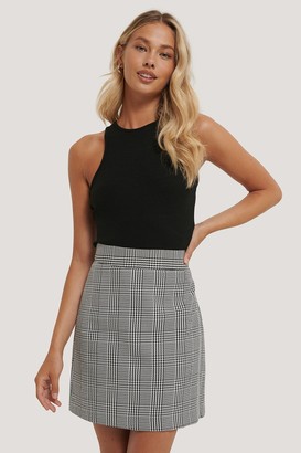 NA-KD A-line Houndtooth Mini Skirt