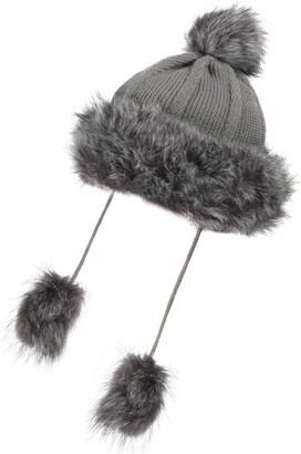ZLYC Women Winter Earflap Hat Trapper Hat Knit Peruvian Beanie Hat Bomber Hats