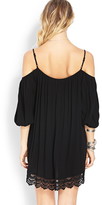 Thumbnail for your product : Forever 21 Cold Shoulder Peasant Dress