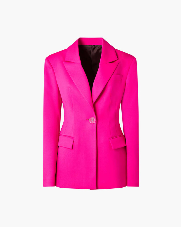 fuschia blazer outfits
