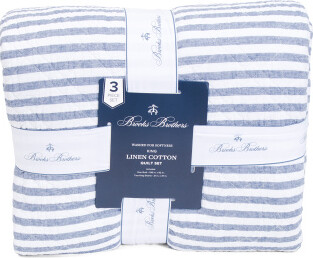 TJMAXX Linen And Cotton Striped Quilt Set, Cotton/Polyester/Linen
