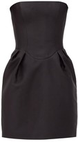 Thumbnail for your product : Rasario Strapless Satin Mini Dress - Black