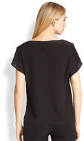 Thumbnail for your product : Escada Silk Flutter-Sleeve Top
