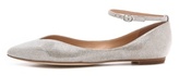 Thumbnail for your product : Belle by Sigerson Morrison Sable Metallic Ankle Strap Flats