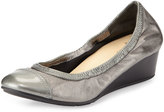 Thumbnail for your product : Cole Haan Milly Metallic Wedge Pump, Dark Silver