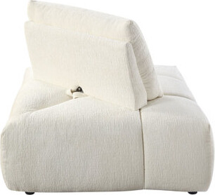 Hokku Designs Beige Linen Modular Sectional With Chaise And Ottoman Modular (Adjustable Seat Back)