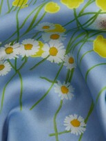 Thumbnail for your product : BERNADETTE Jeanine Floral-print Silk-blend Satin Nightdress - Light Blue