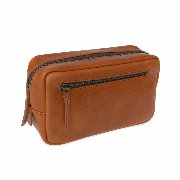 Vida Vida Travel Tan Leather Wash Bag ShopStyle Men's Fashion