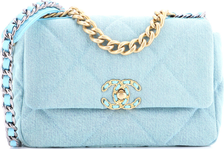 Chanel 19 Flap Bag Quilted Canvas Medium