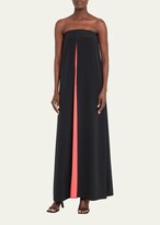 Thumbnail for your product : Lafayette 148 New York Strapless Pleated Colorblock Gown