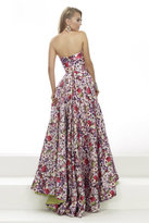 Thumbnail for your product : Janique - Strapless Sweetheart Hi-Lo Floral Ballgown JA2002
