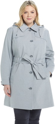 Gallery Belted Trench Coat with Hood