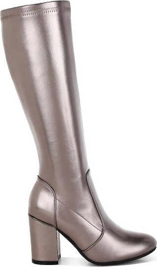 Rag & Co Halara Metallic Pleather Long Boots Women