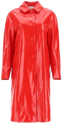 MSGM Textured Faux Leather Coat