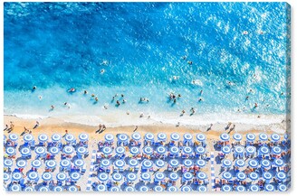 Coco Beach Grey Blue  Fashion and Glam Wall Art by Oliver Gal