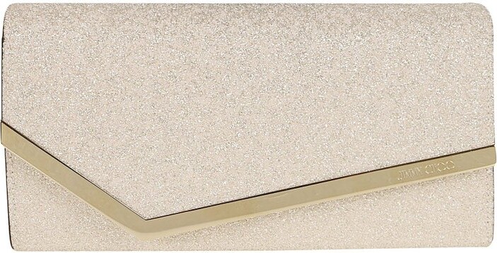 Jimmy Choo Emmie Glitter Envelope Clutch Bag
