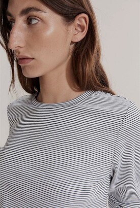 Country Road Stripe Long Sleeve Australian Cotton Slub T-Shirt
