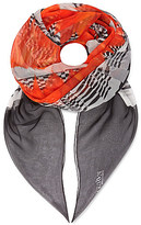 Thumbnail for your product : Alexander McQueen Skull feather chiffon scarf