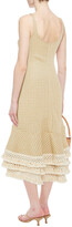 Thumbnail for your product : 3.1 Phillip Lim Tiered Macrame-trimmed Cotton-blend Midi Dress