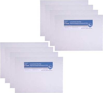 8 ct s: 5 ct. (40 total) 9" x 12" Value ct Canvas Panel by Artist's Loft® Necessities™ in White
