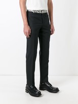 Thumbnail for your product : Alexander McQueen Leopard Printed Trim Trousers