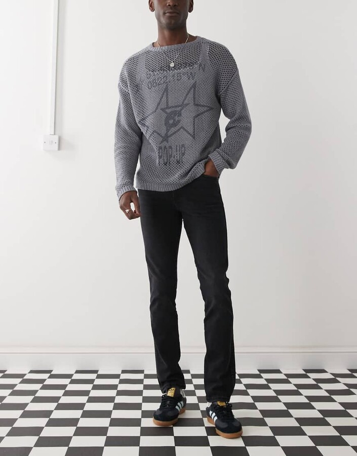 Dr Denim Snap mid waist slim fit jeans in black mist wash