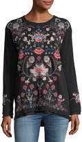 Thumbnail for your product : Johnny Was Petite Nindi Embroidered Thermal Pullover
