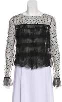 Thumbnail for your product : Valentino Silk-Accented Lace Blouse